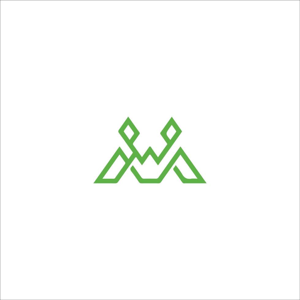 Initial letter wm logo or mw logo vector design template