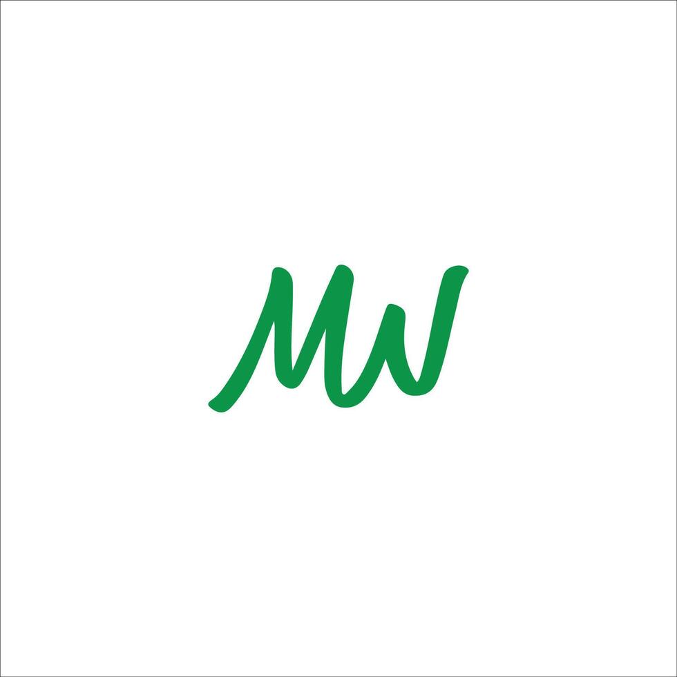 Initial letter wm logo or mw logo vector design template