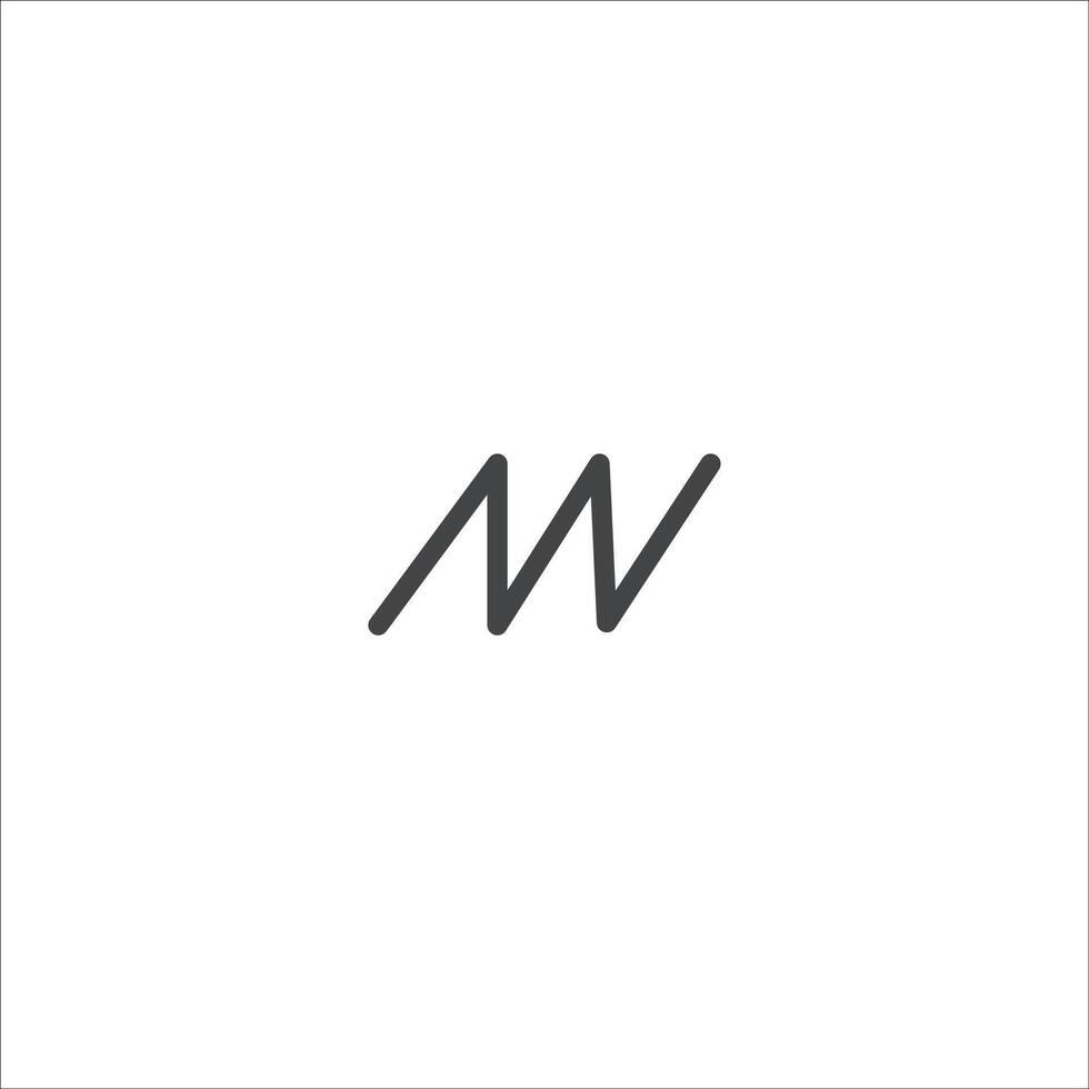 Initial letter wm logo or mw logo vector design template