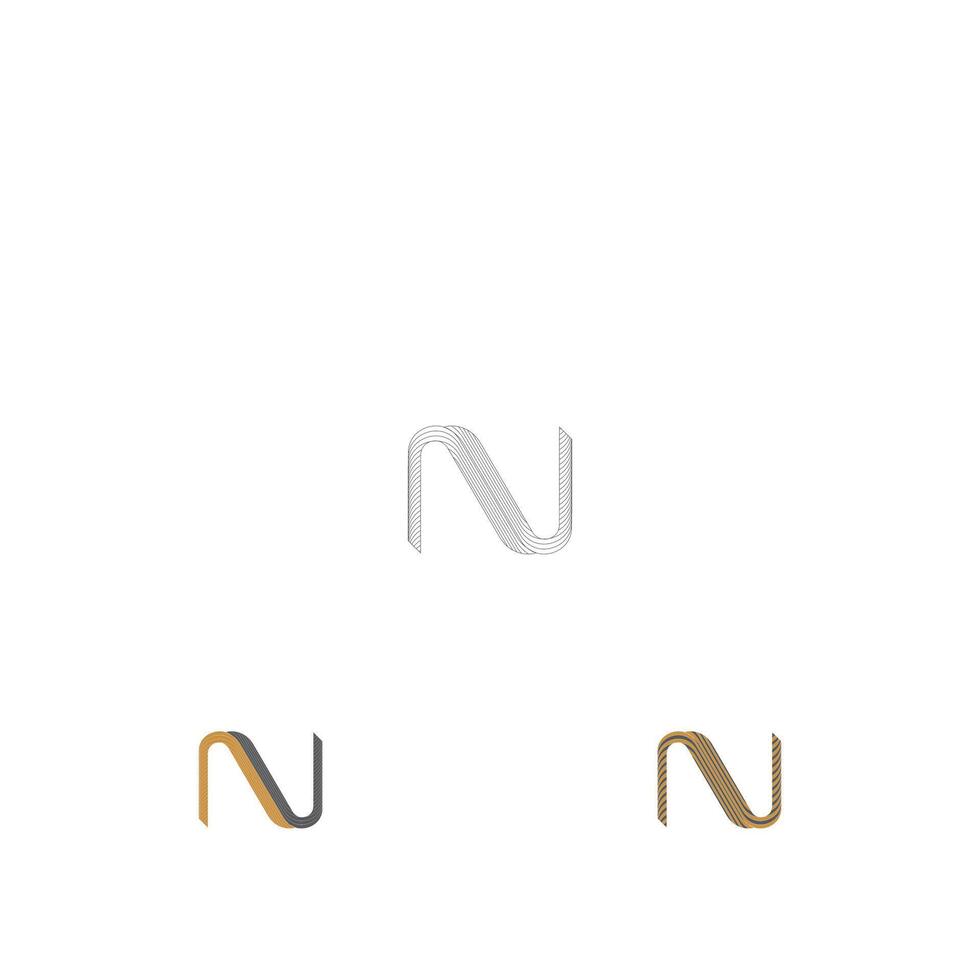 N logo or NN logo and icon design vector