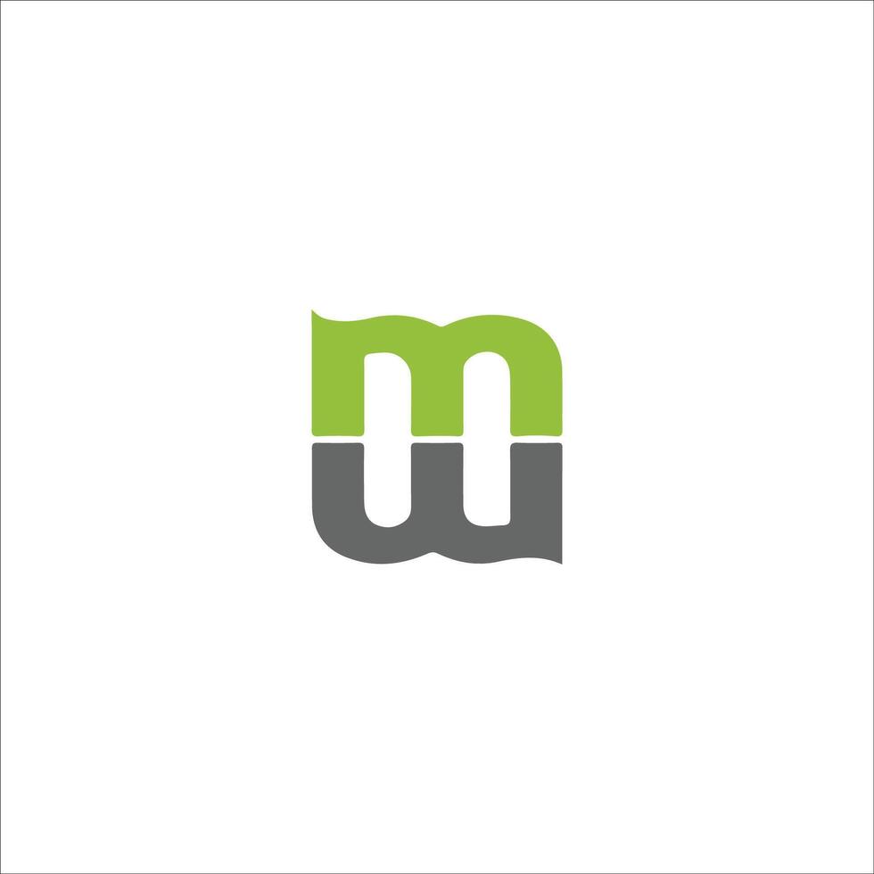 Initial letter wm logo or mw logo vector design template