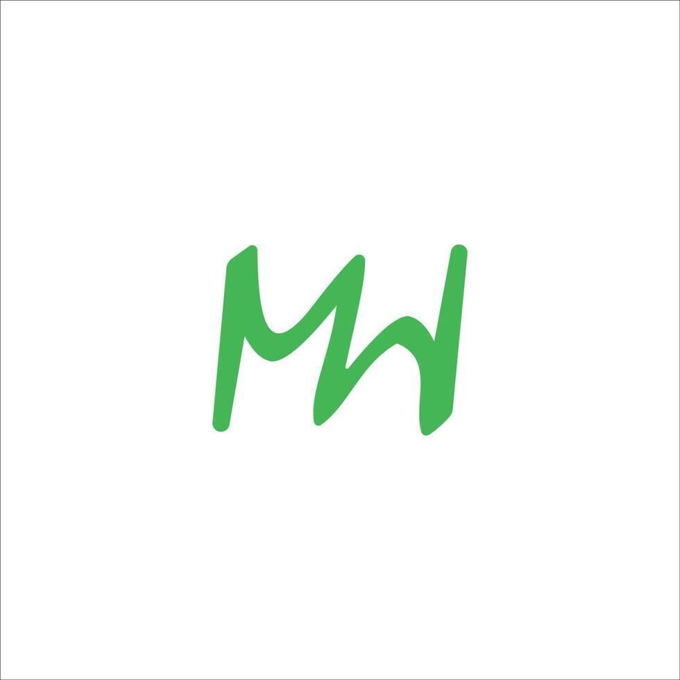 Initial letter wm logo or mw logo vector design template