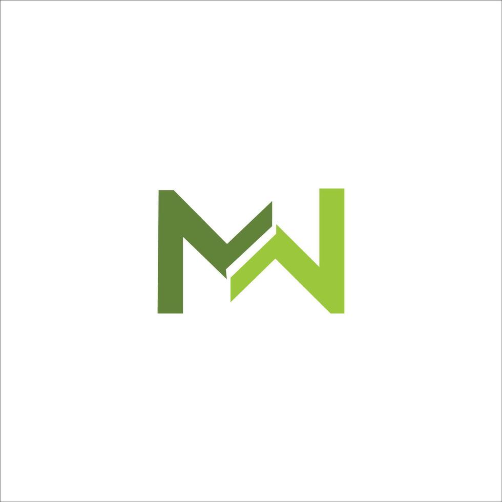 Initial letter wm logo or mw logo vector design template