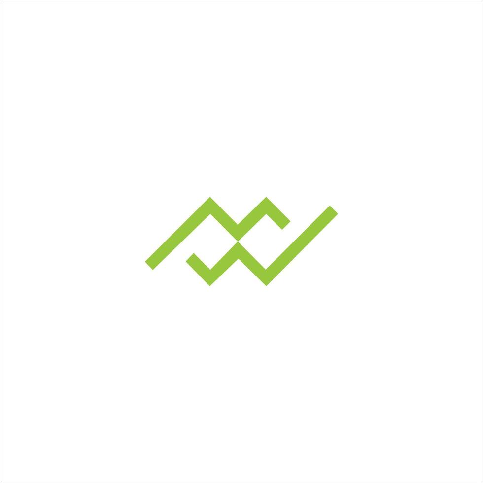 Initial letter wm logo or mw logo vector design template