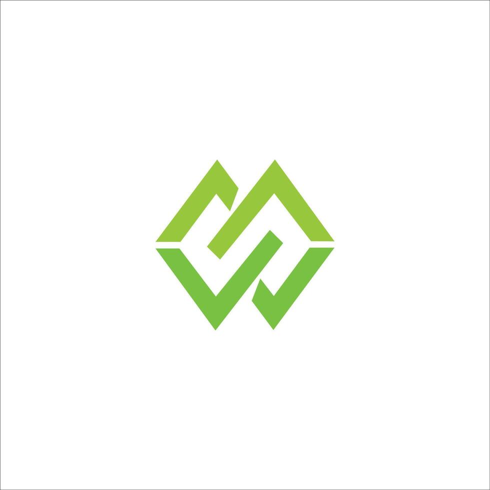 Initial letter wm logo or mw logo vector design template