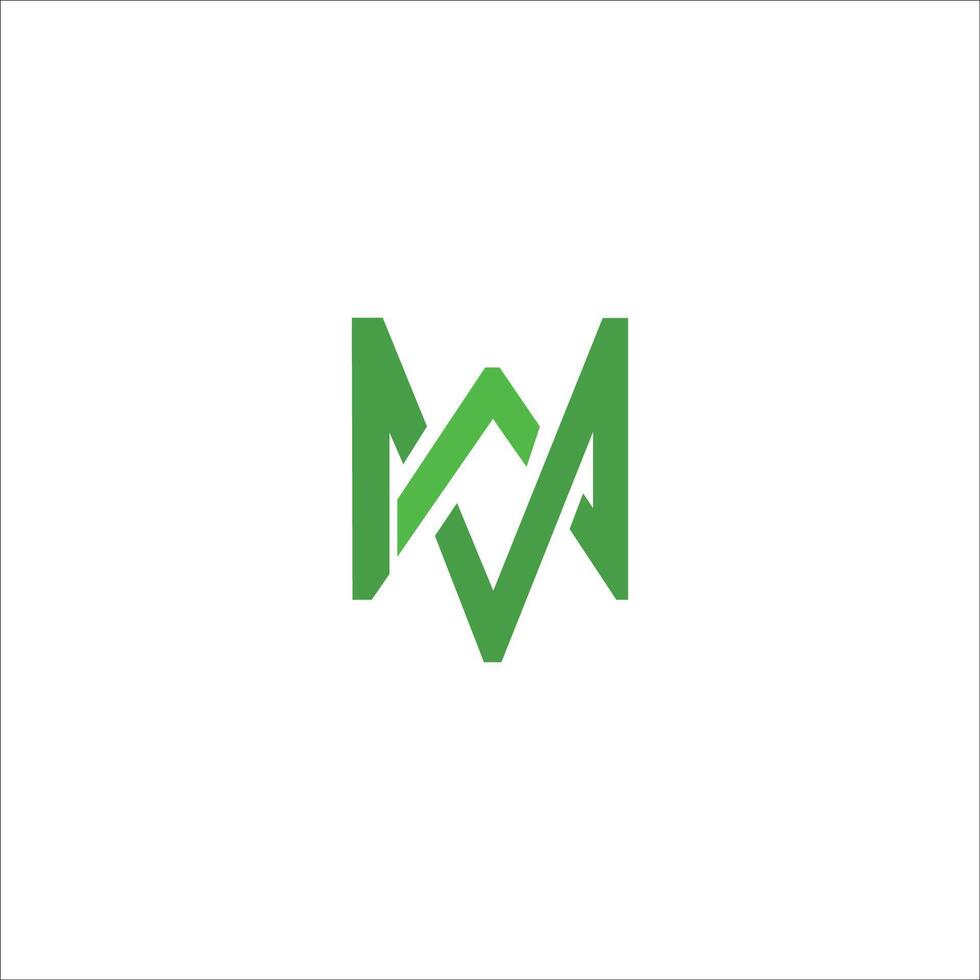 Initial letter wm logo or mw logo vector design template