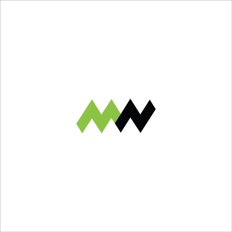 Initial letter wm logo or mw logo vector design template