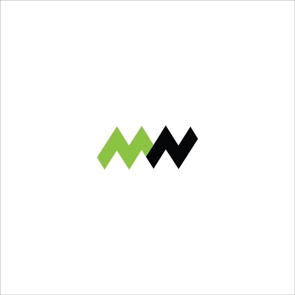 Initial letter wm logo or mw logo vector design template