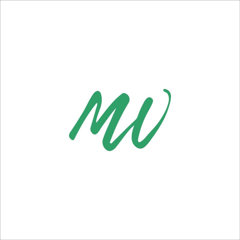Initial letter wm logo or mw logo vector design template