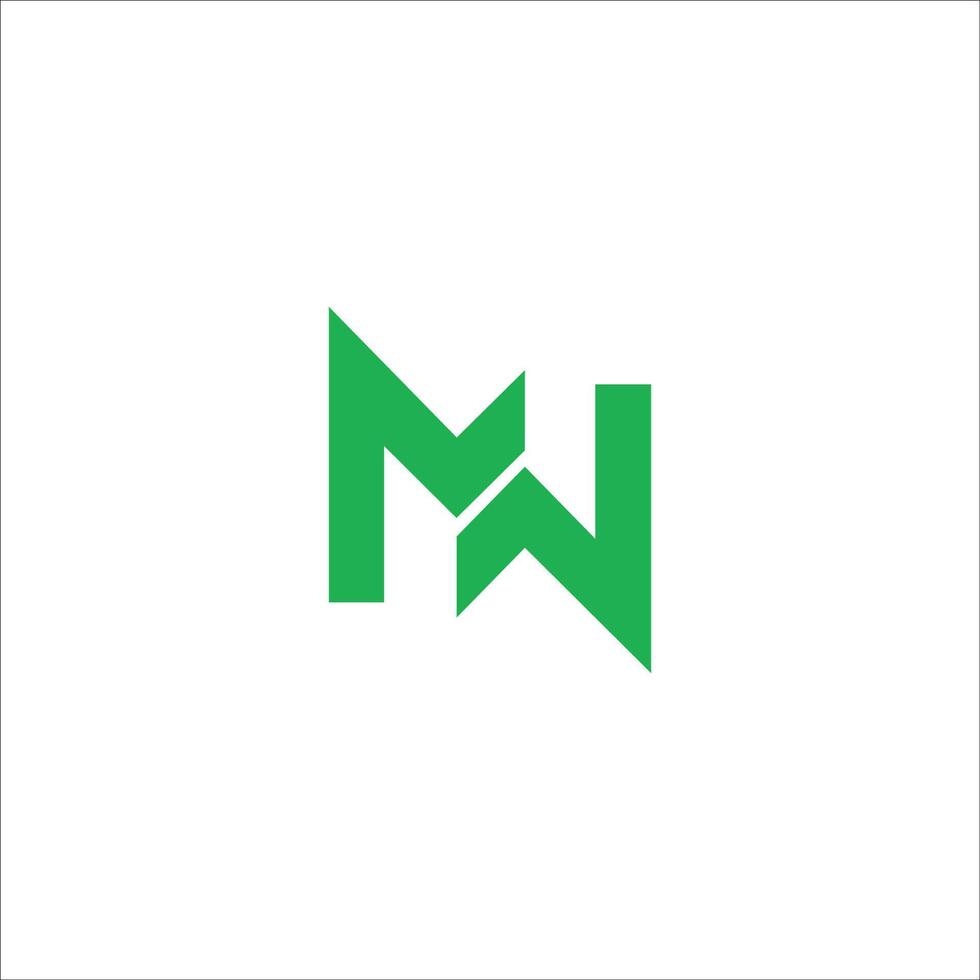 Initial letter wm logo or mw logo vector design template