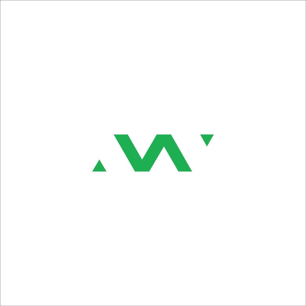 Initial letter wm logo or mw logo vector design template