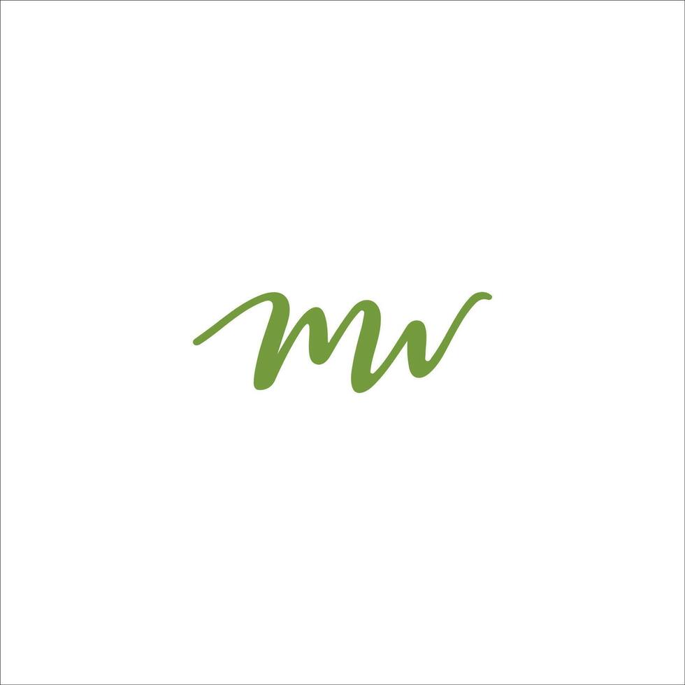 Initial letter wm logo or mw logo vector design template