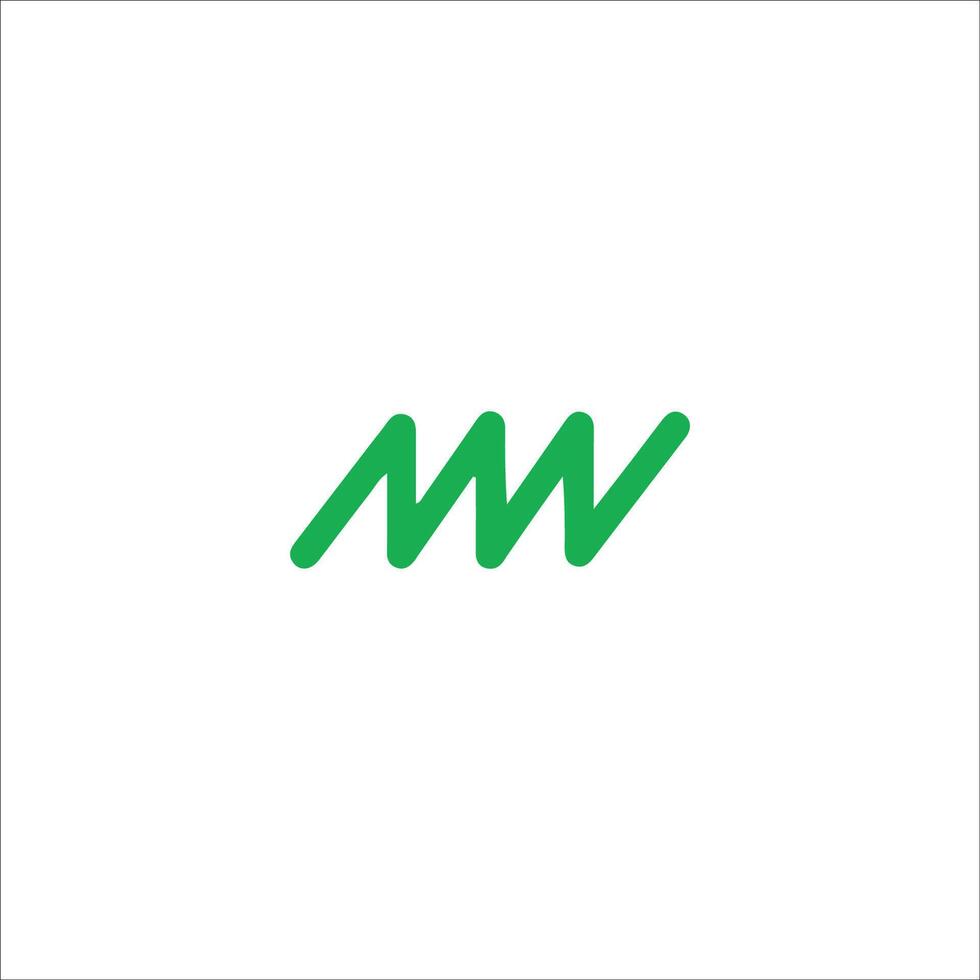 Initial letter wm logo or mw logo vector design template