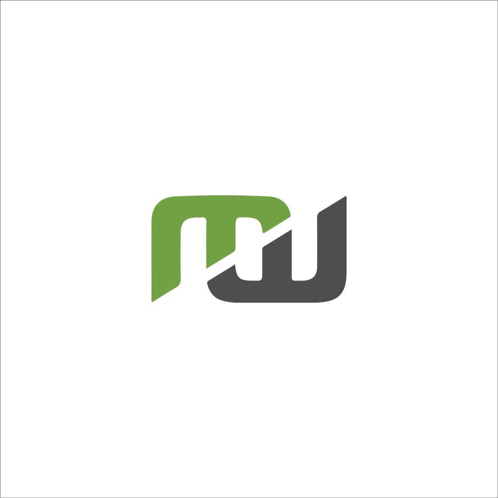 Initial letter wm logo or mw logo vector design template