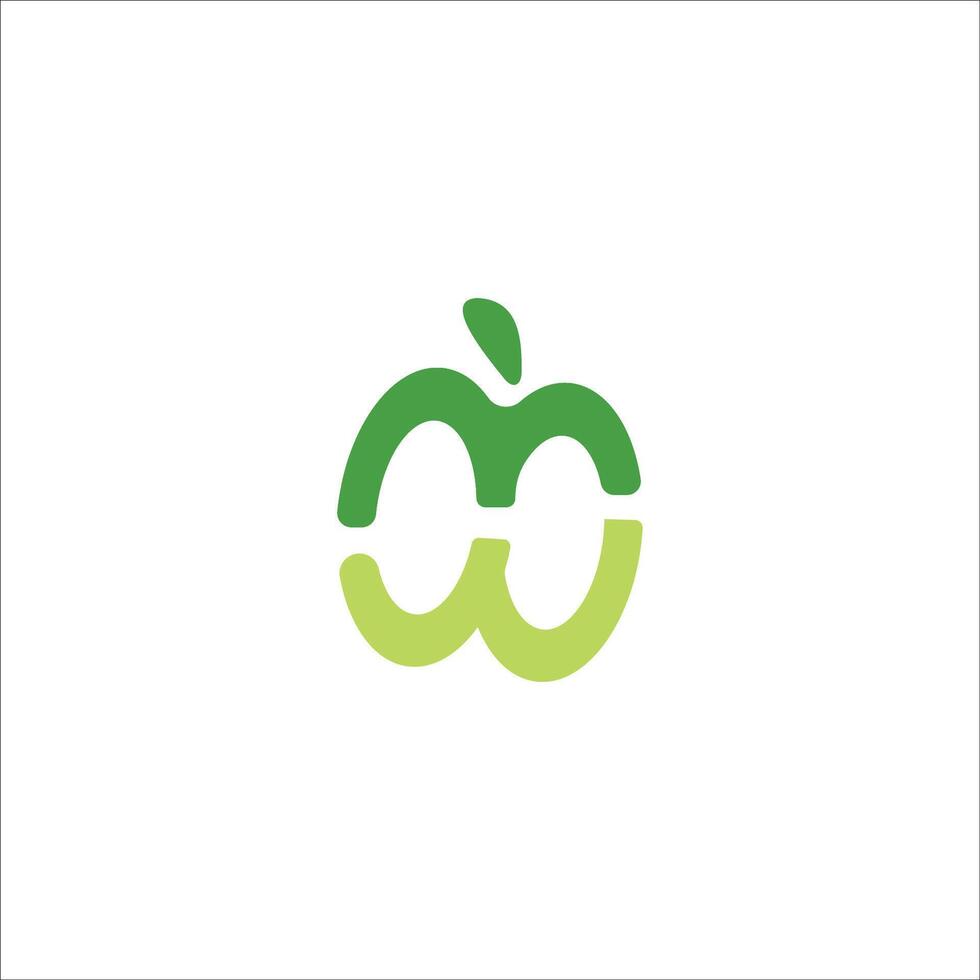 Initial letter wm logo or mw logo vector design template