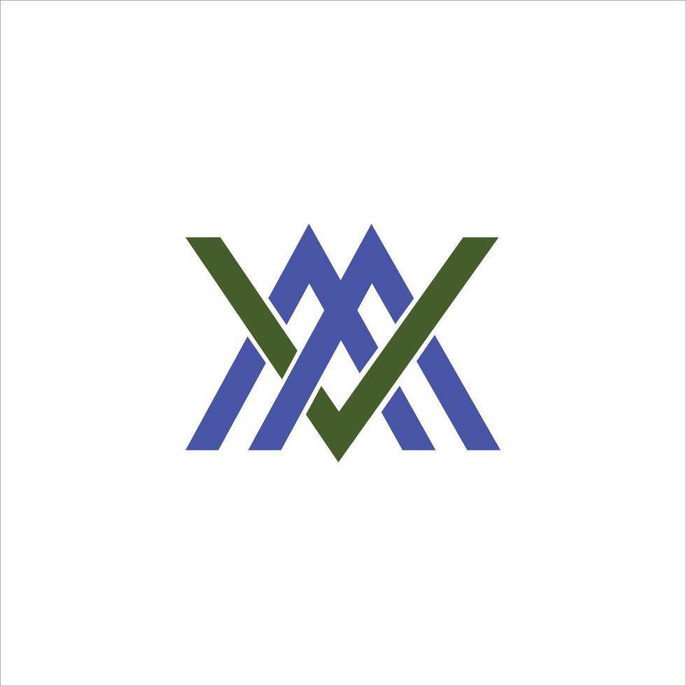 Initial letter mv  logo or vm logo vector design template
