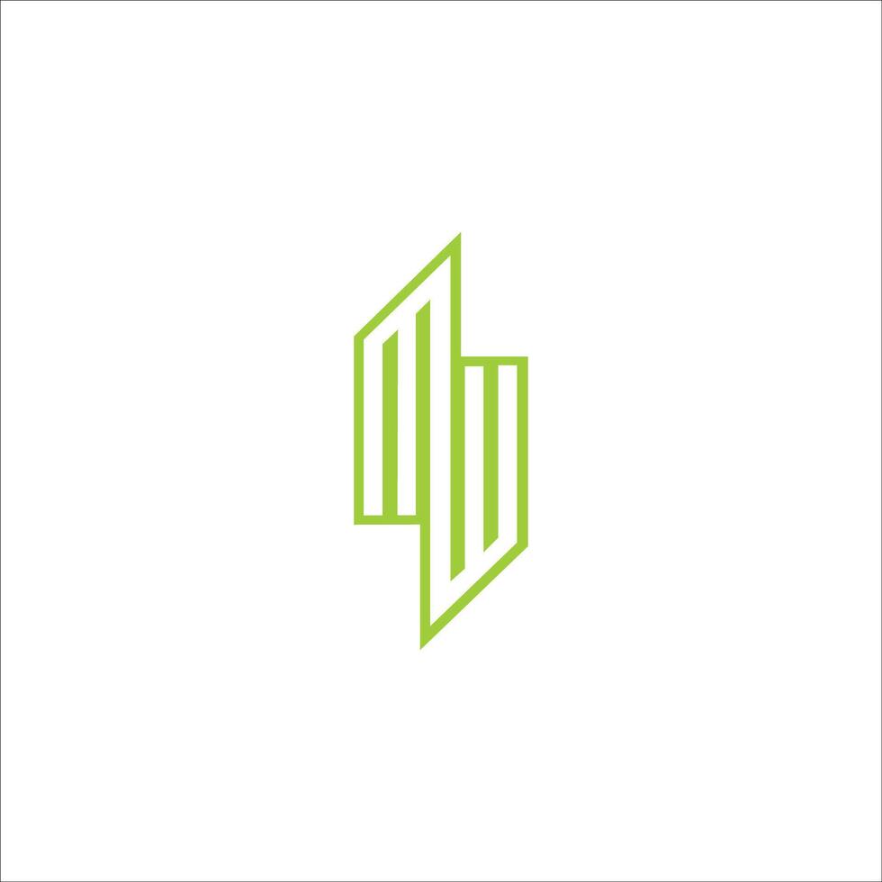 Initial letter wm logo or mw logo vector design template