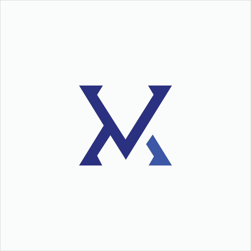 Initial letter mv  logo or vm logo vector design template