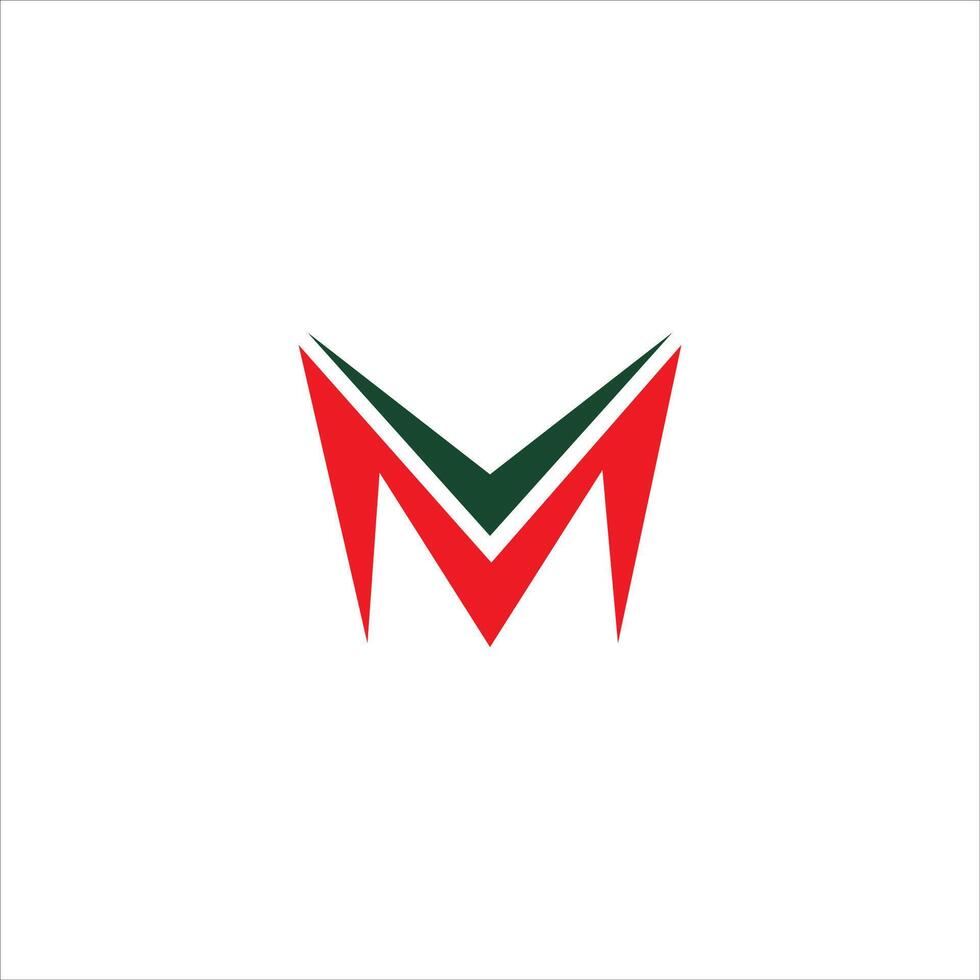 Initial letter mv  logo or vm logo vector design template