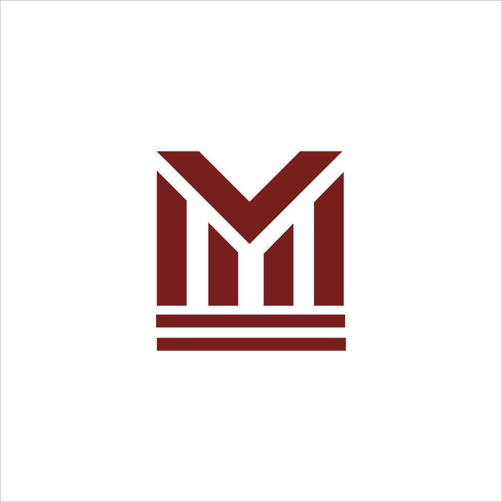 Initial letter mv  logo or vm logo vector design template