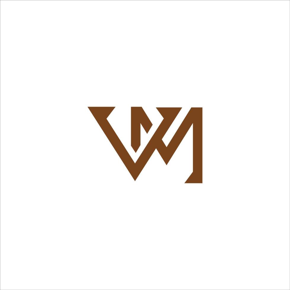 Initial letter mv  logo or vm logo vector design template