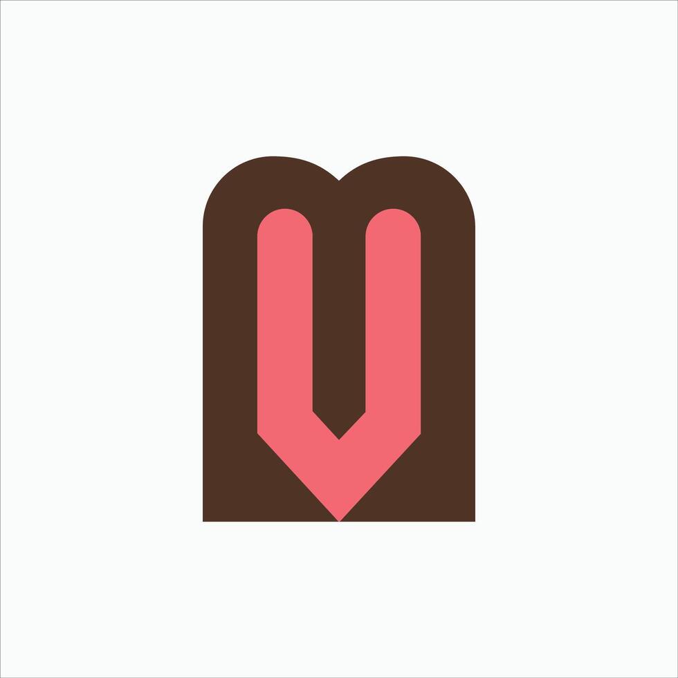 Initial letter mv  logo or vm logo vector design template