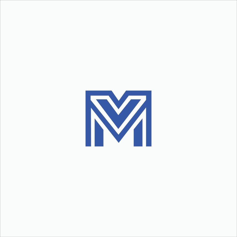 Initial letter mv  logo or vm logo vector design template