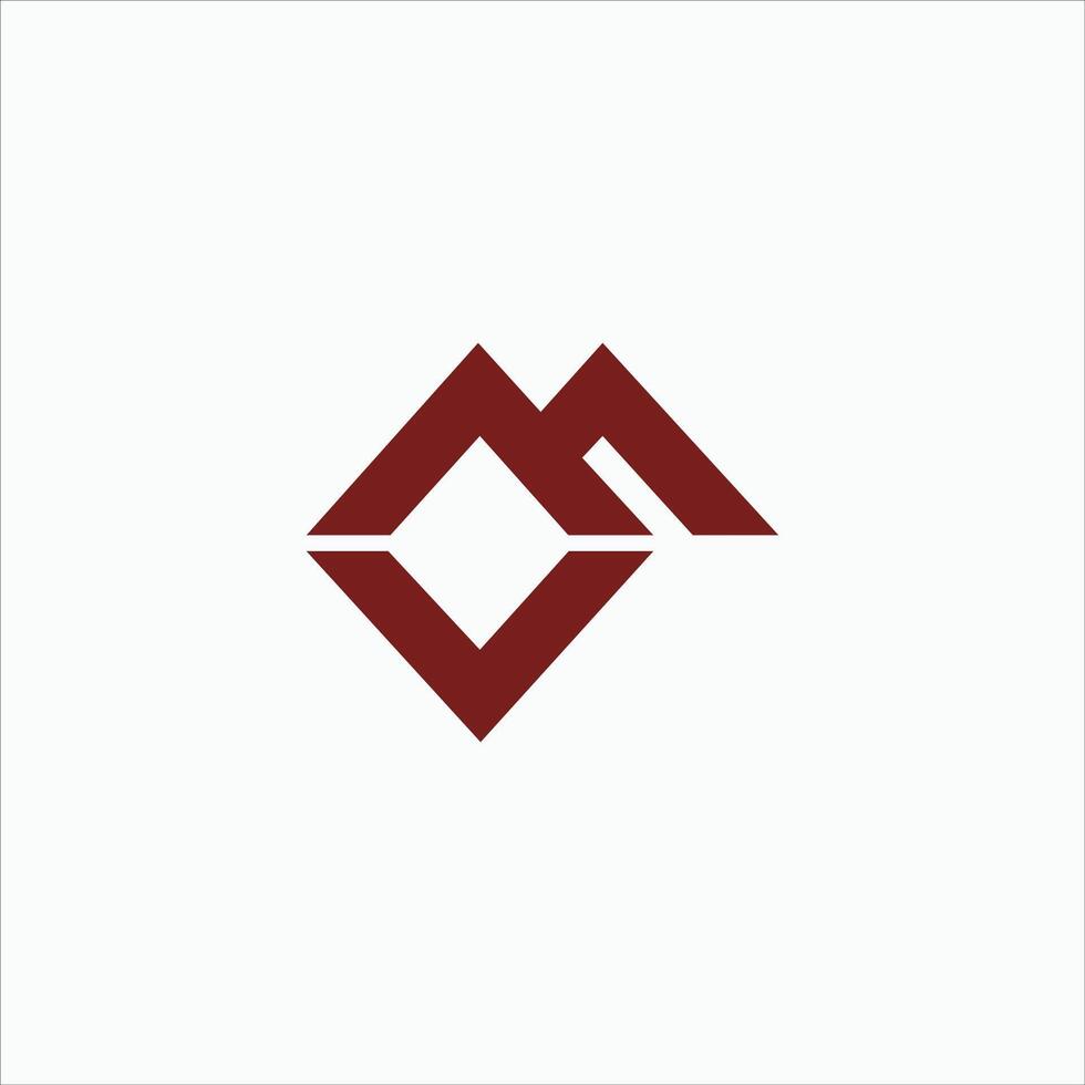 Initial letter mv  logo or vm logo vector design template