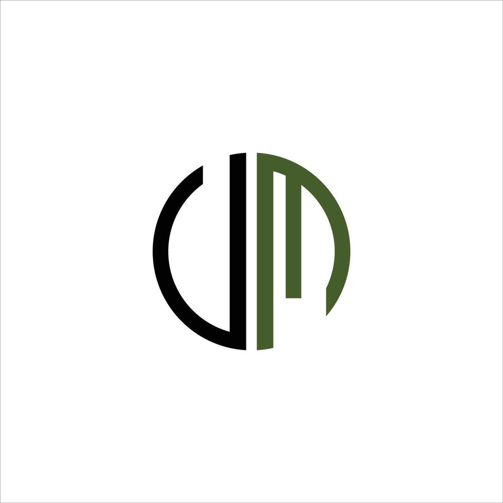 Initial letter mv  logo or vm logo vector design template