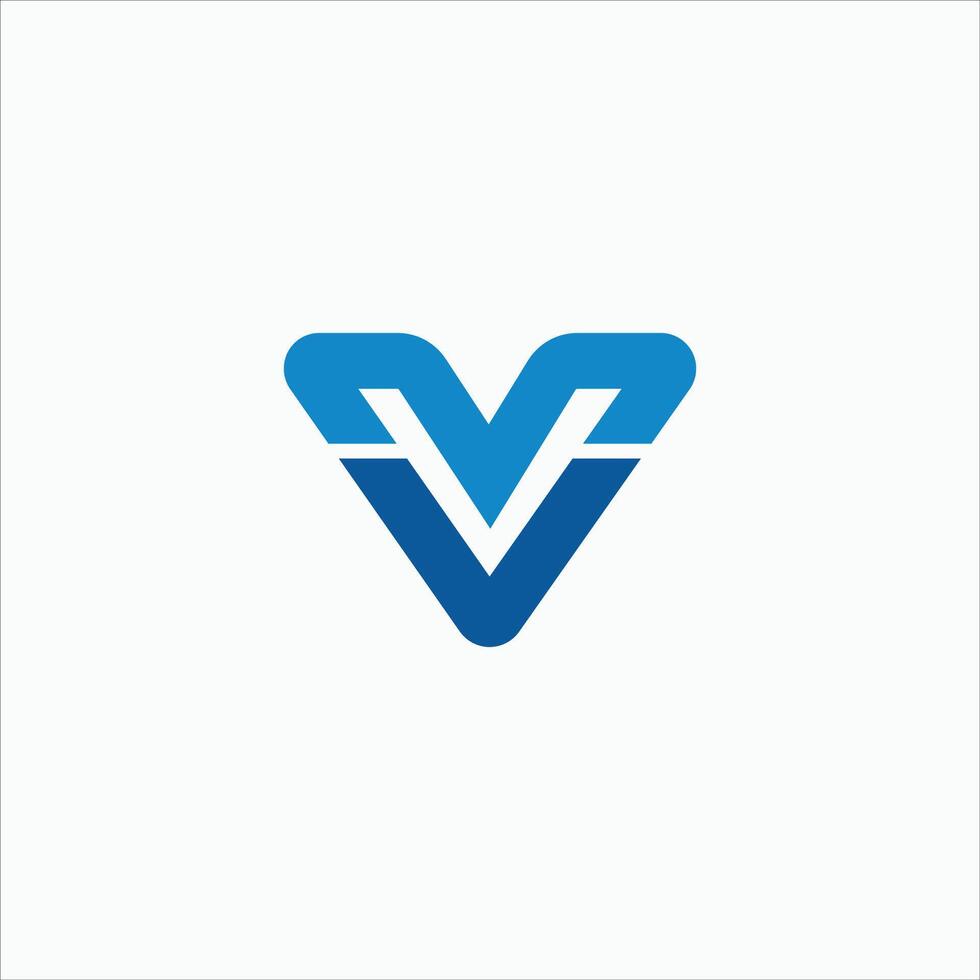 Initial letter mv  logo or vm logo vector design template