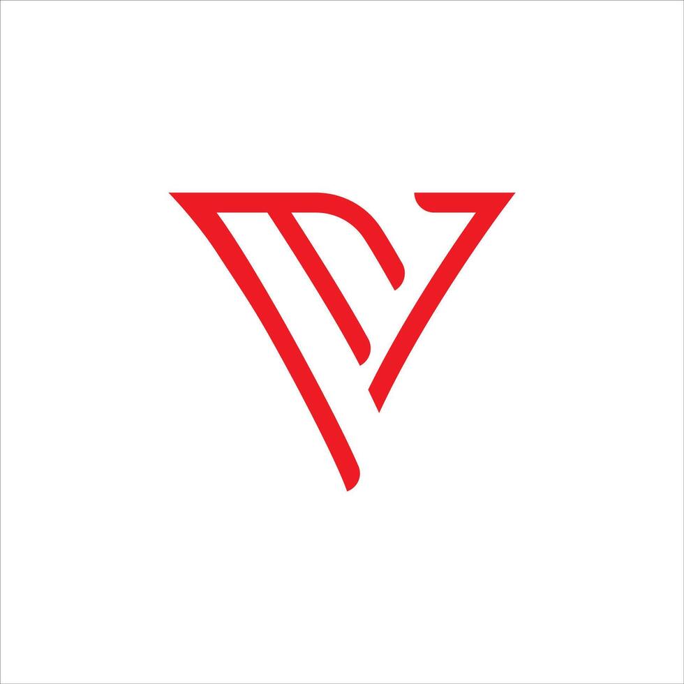 Initial letter mv  logo or vm logo vector design template