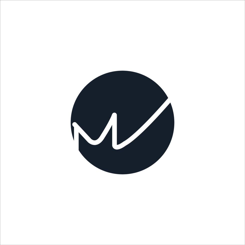 Initial letter mv  logo or vm logo vector design template