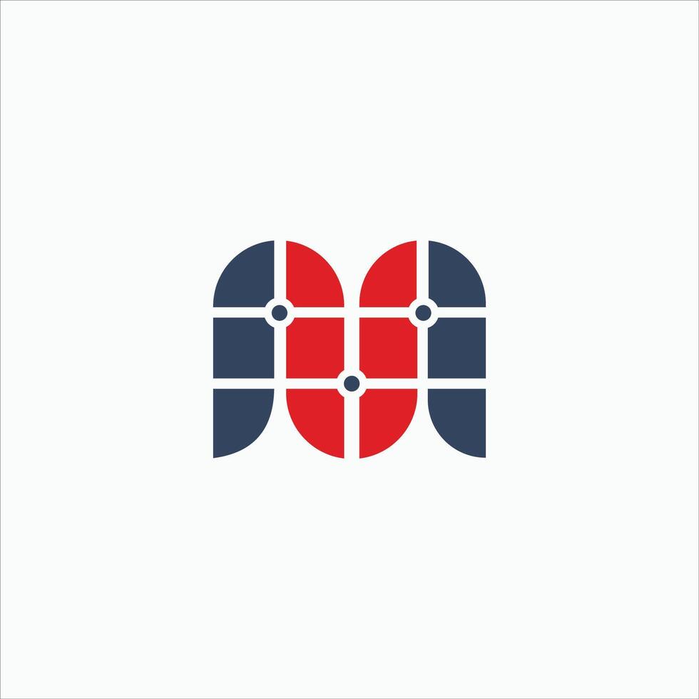 Initial letter mv  logo or vm logo vector design template