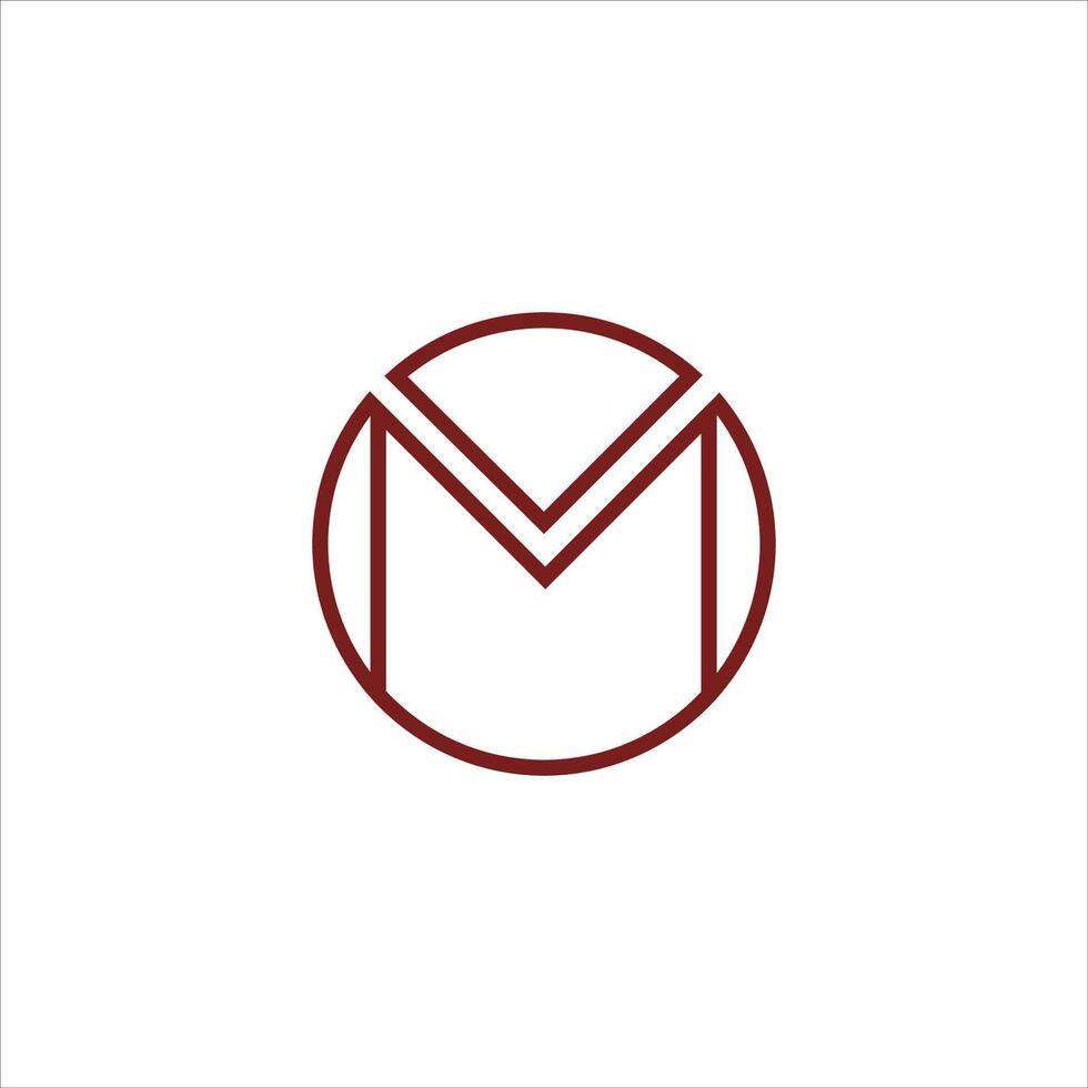 Initial letter mv  logo or vm logo vector design template
