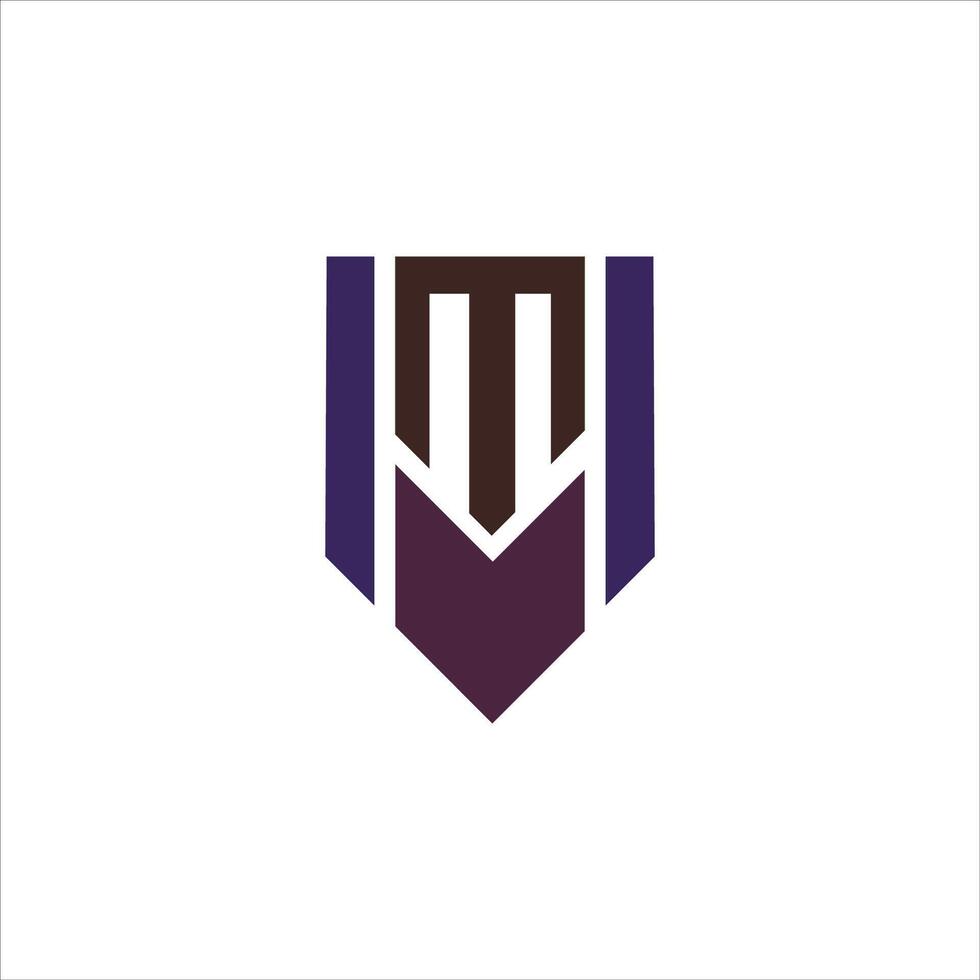 Initial letter mv  logo or vm logo vector design template