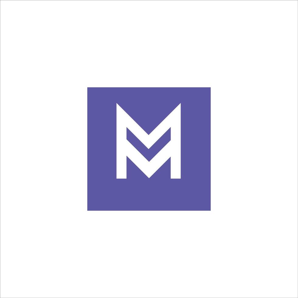 Initial letter mv  logo or vm logo vector design template