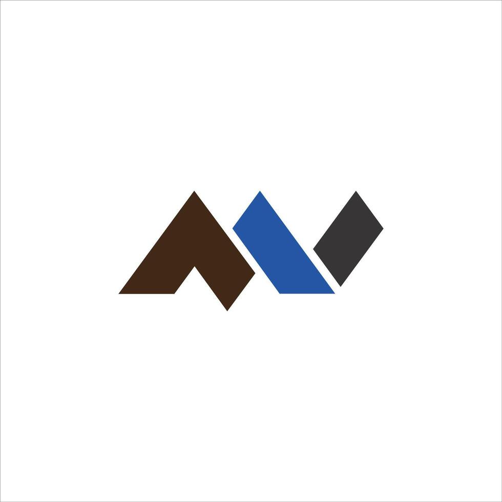 Initial letter mv  logo or vm logo vector design template