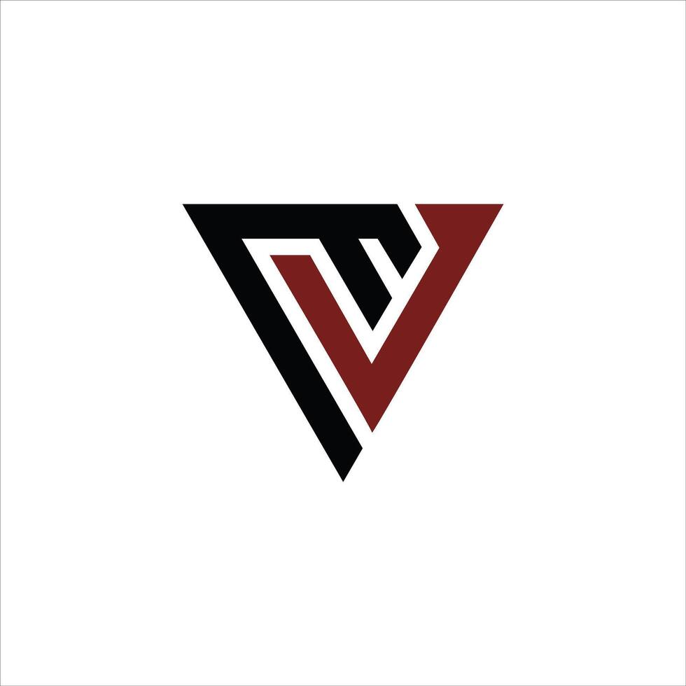 Initial letter mv  logo or vm logo vector design template