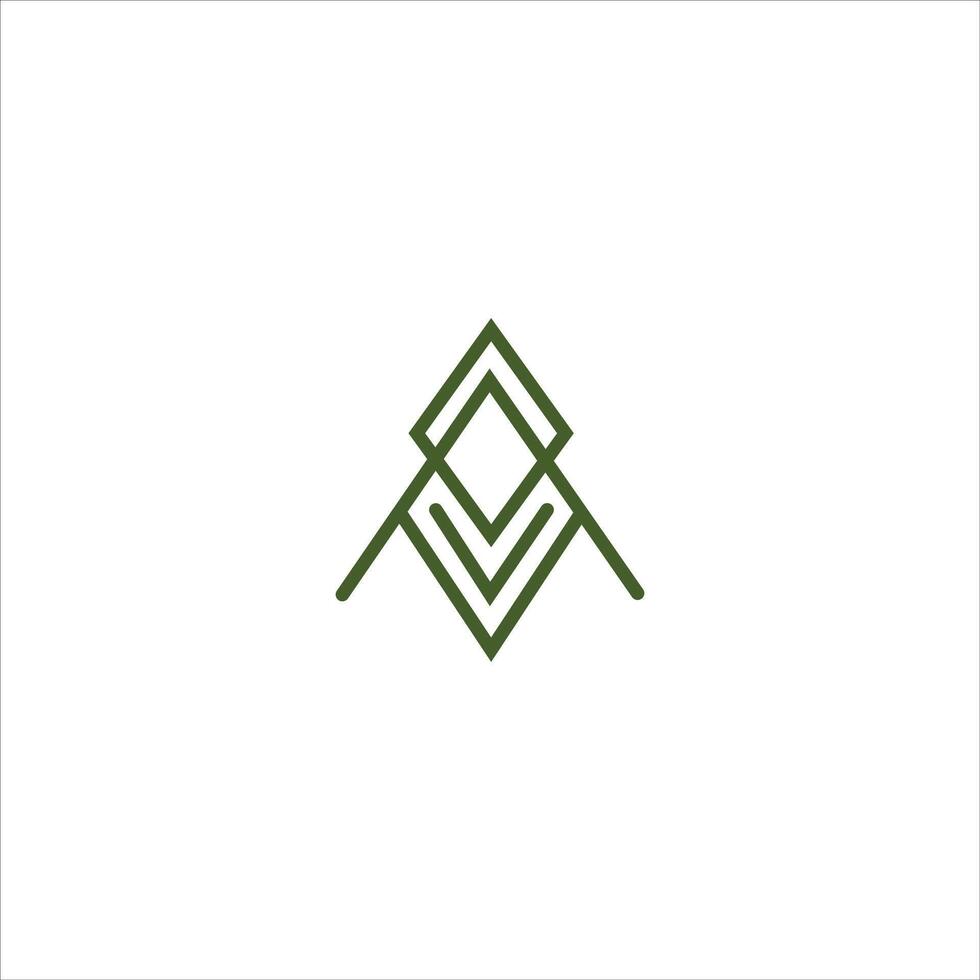 Initial letter mv  logo or vm logo vector design template