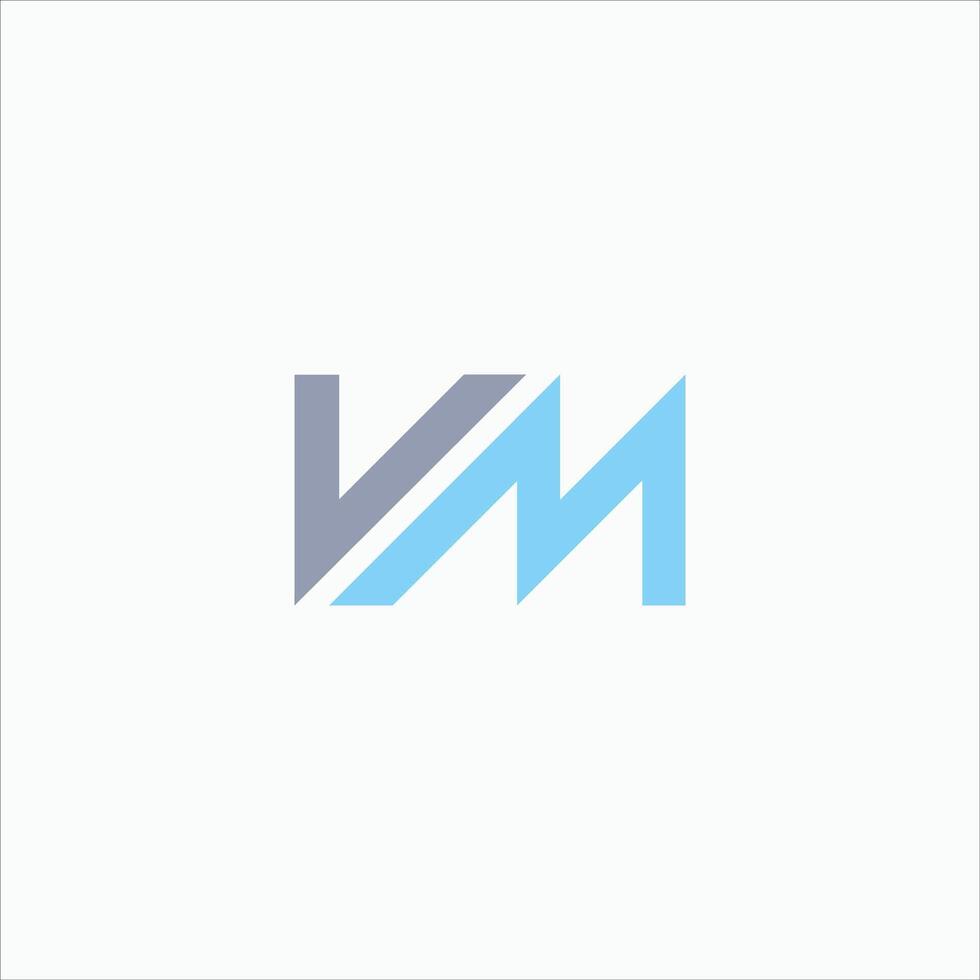 inicial letra mv logo o vm logo vector diseño modelo