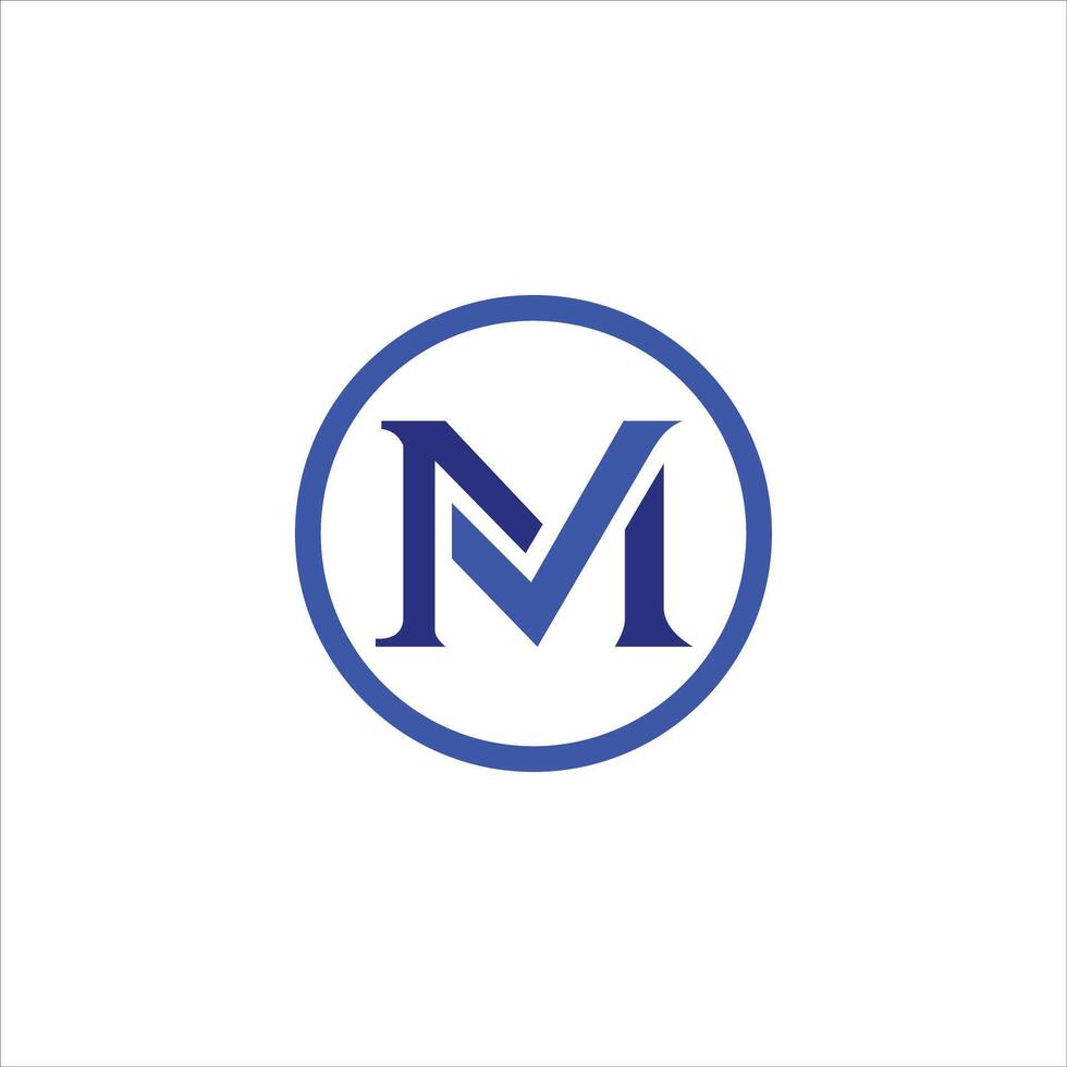 Initial letter mv  logo or vm logo vector design template