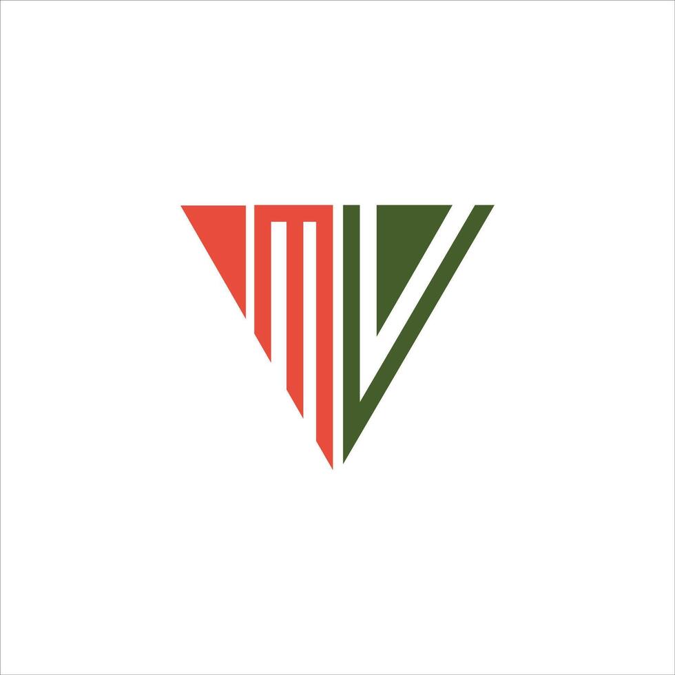 Initial letter mv  logo or vm logo vector design template