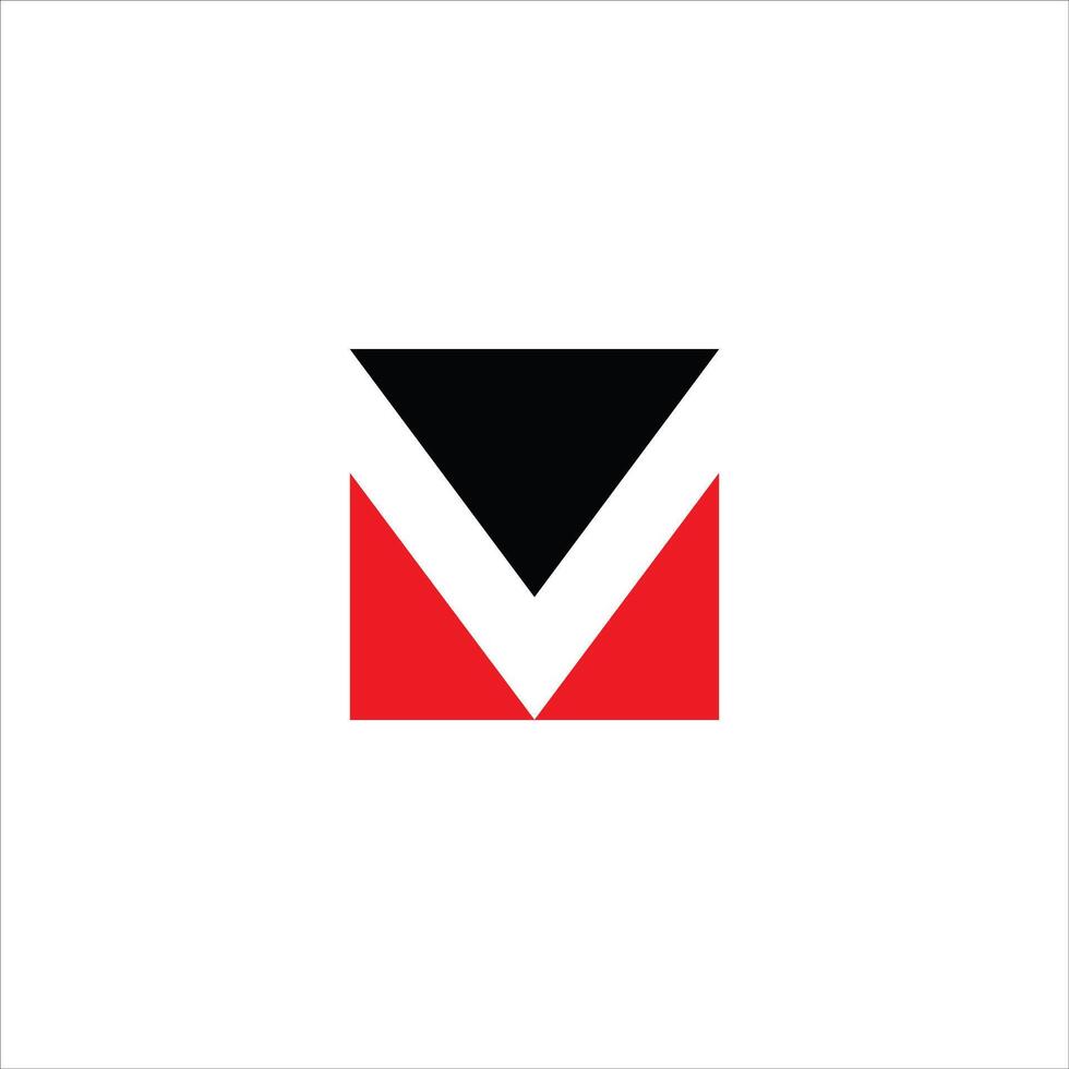 Initial letter mv  logo or vm logo vector design template