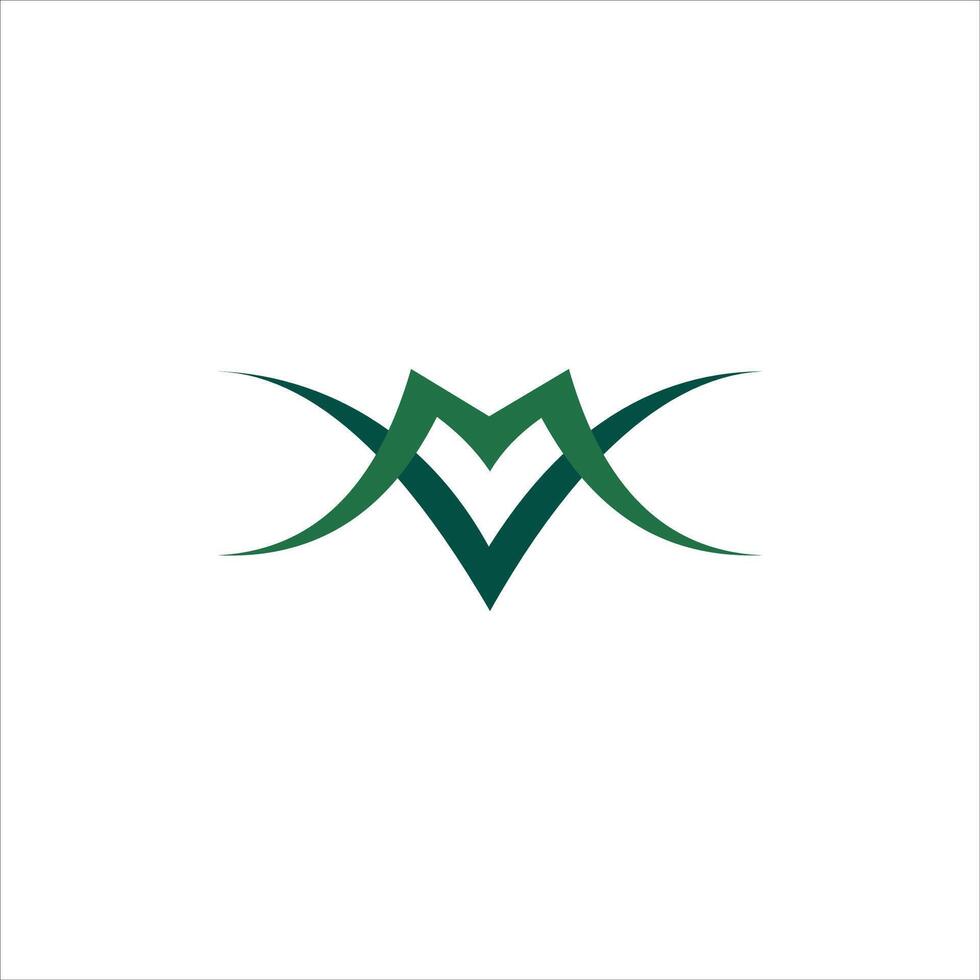 Initial letter mv  logo or vm logo vector design template