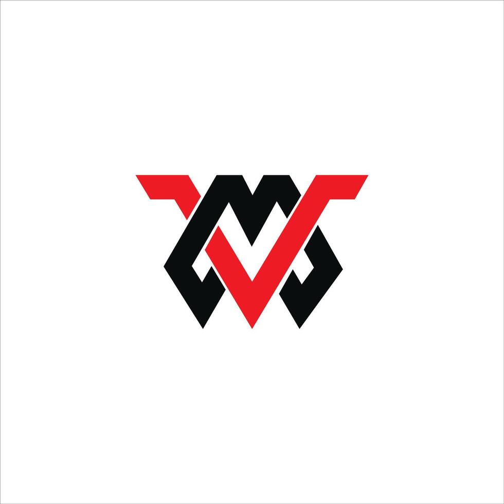 Initial letter mv  logo or vm logo vector design template