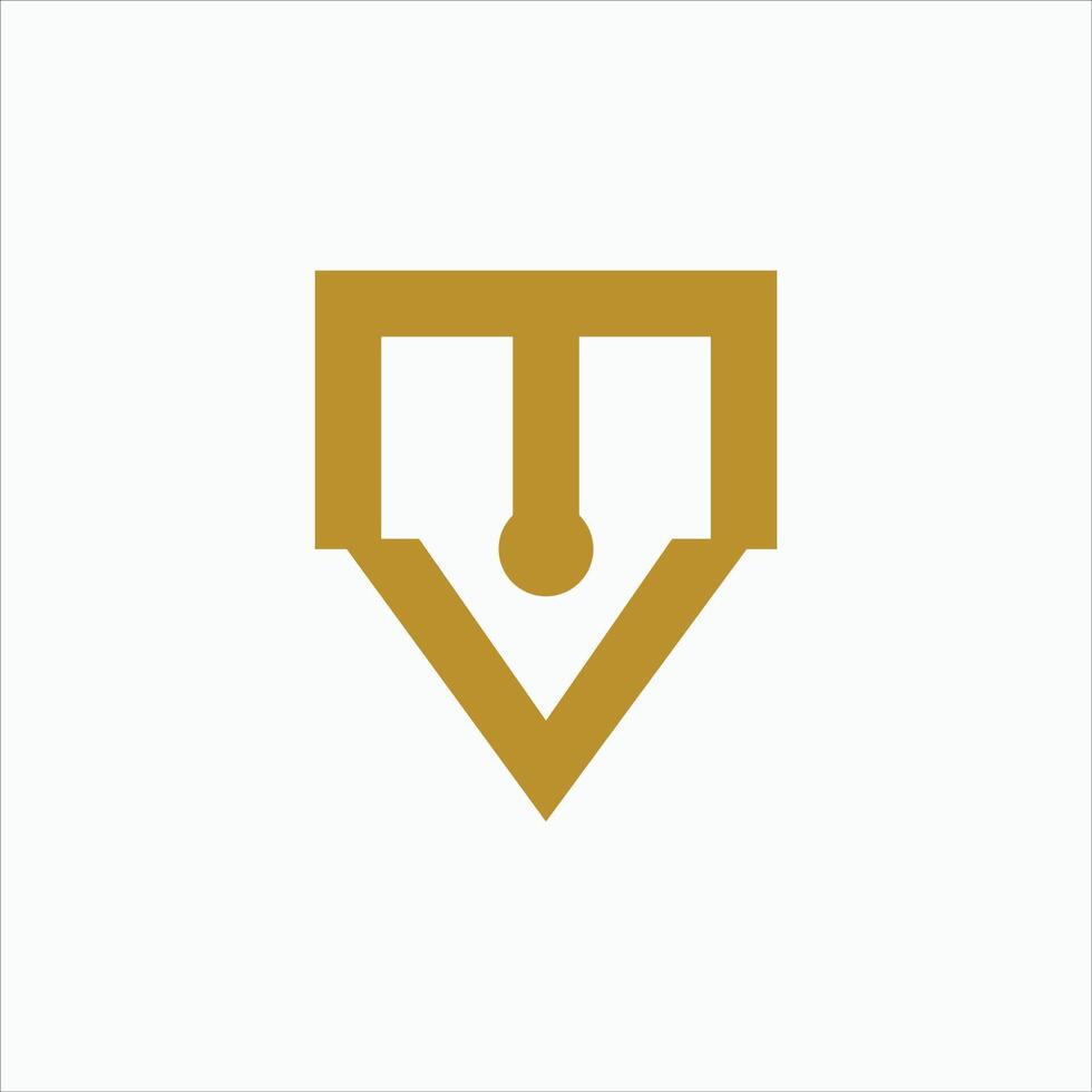 Initial letter mv  logo or vm logo vector design template