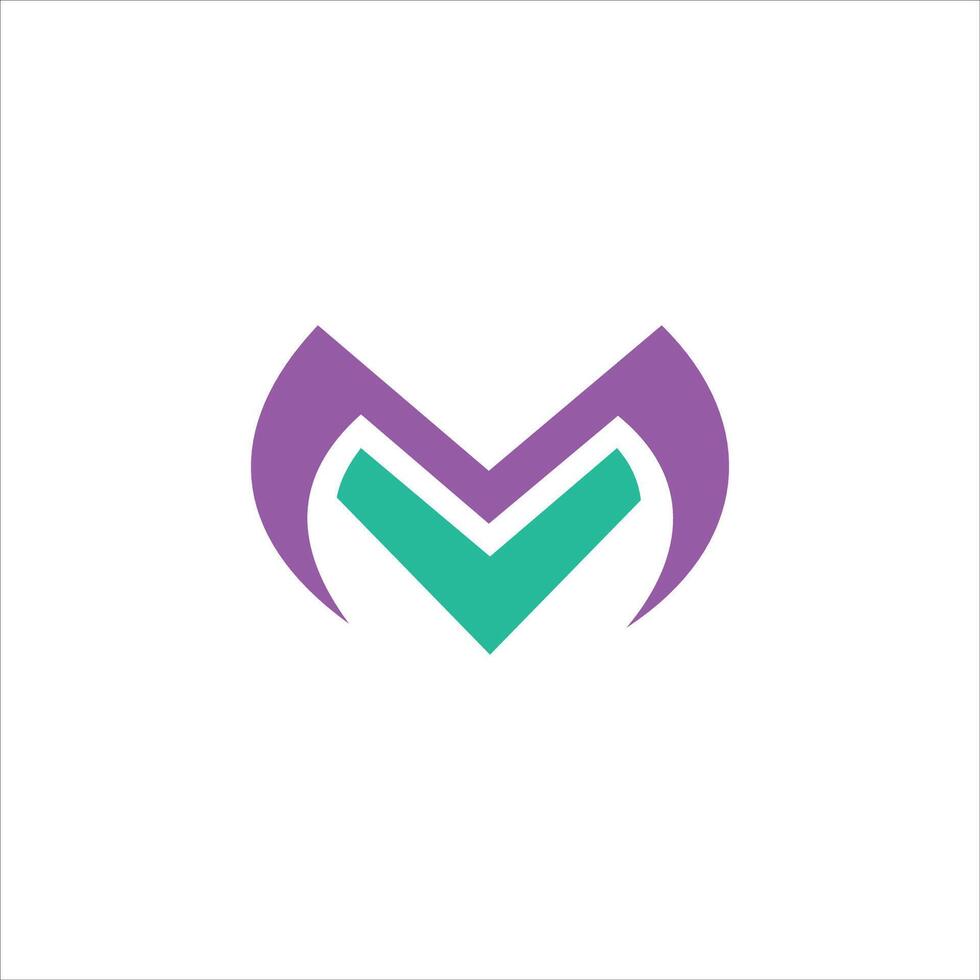 Initial letter mv  logo or vm logo vector design template