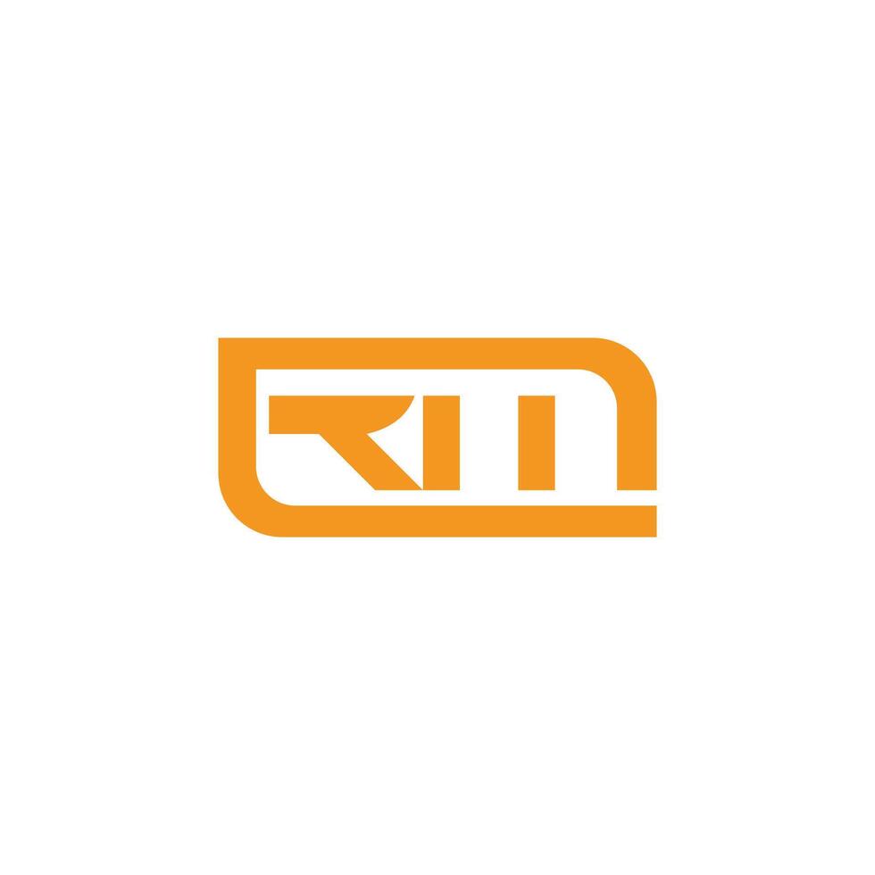 Initial letter mr  logo or rm logo vector design template