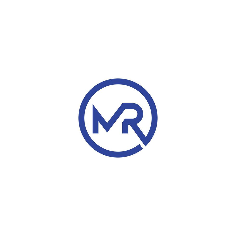 Initial letter mr  logo or rm logo vector design template