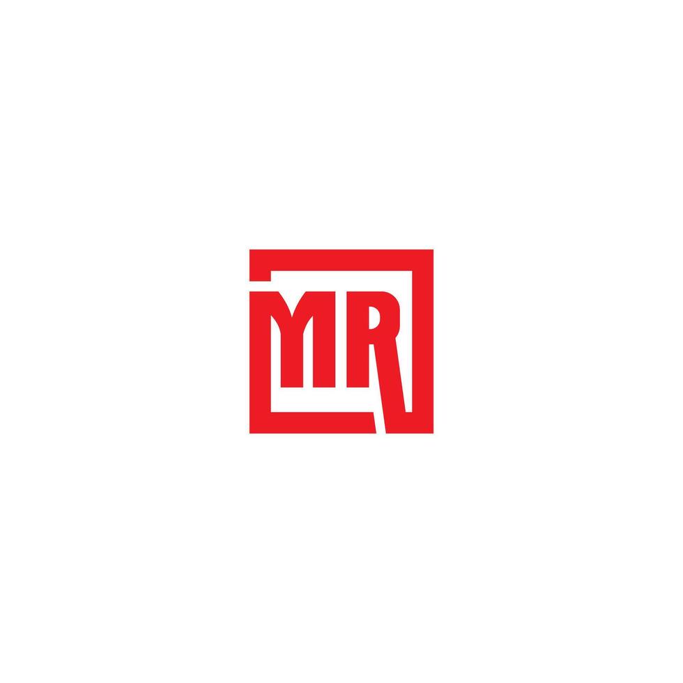 Initial letter mr  logo or rm logo vector design template